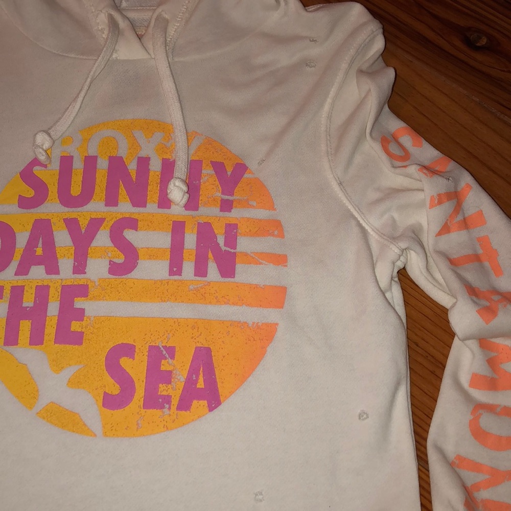 Roxy Super Cute & Soft Destructed Sweatshirt Nwots - image 3